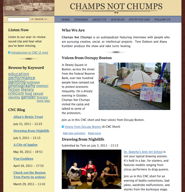 Champs Not Chumps Site